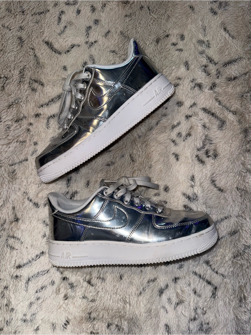 Nike Air Force 1 SP "Liquid Metal - Chrome" sneakers
